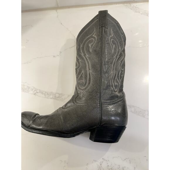 Vtg‎ Tony Lama 8954 Kangaroo Gray Cowboy Boots Pointed Toe Men\'s Size 9.5 EE main image 5